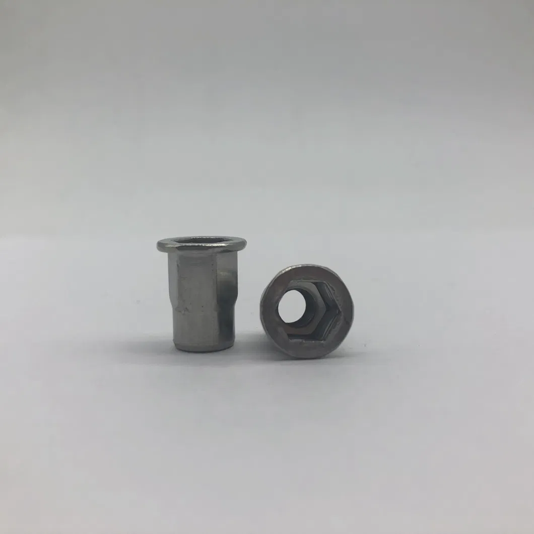 Rivet Nut M6 SS304 Half Hex External Hex Internal Hex